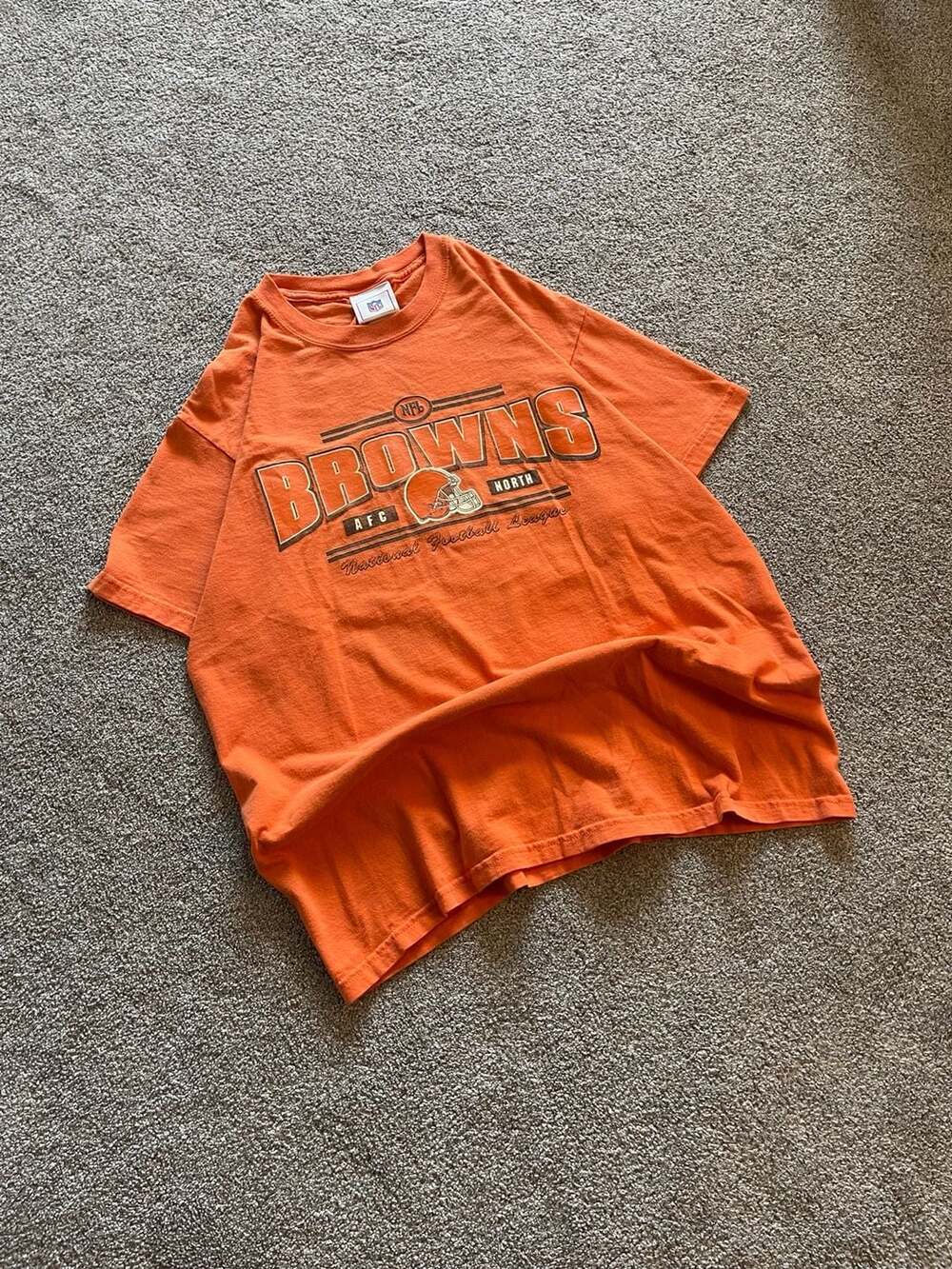 Vintage NFL Cleveland Browns Orange Graphic T-Shirt Medium